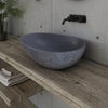 Countertop washbasin VELA - Mineral cast - Concrete look - 60.5 x 43.5 x 16 cm