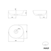 Oval countertop washbasin MAUI