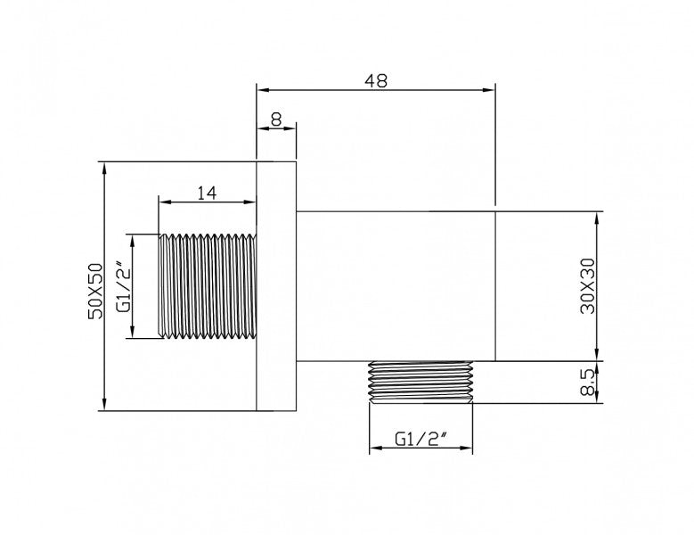 Wall connection bend BA007
