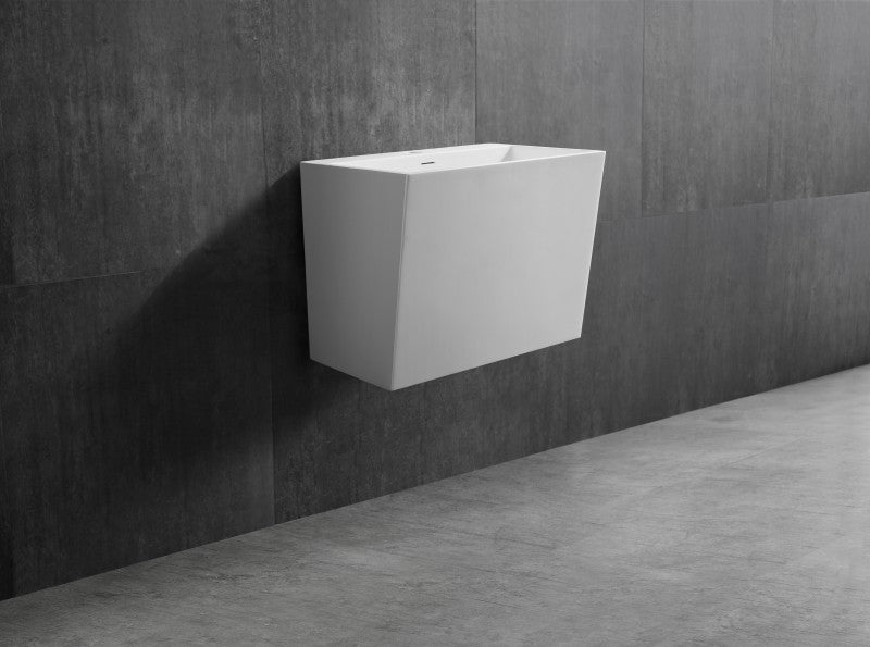 TW18 wall-mounted washbasin in mineral cast