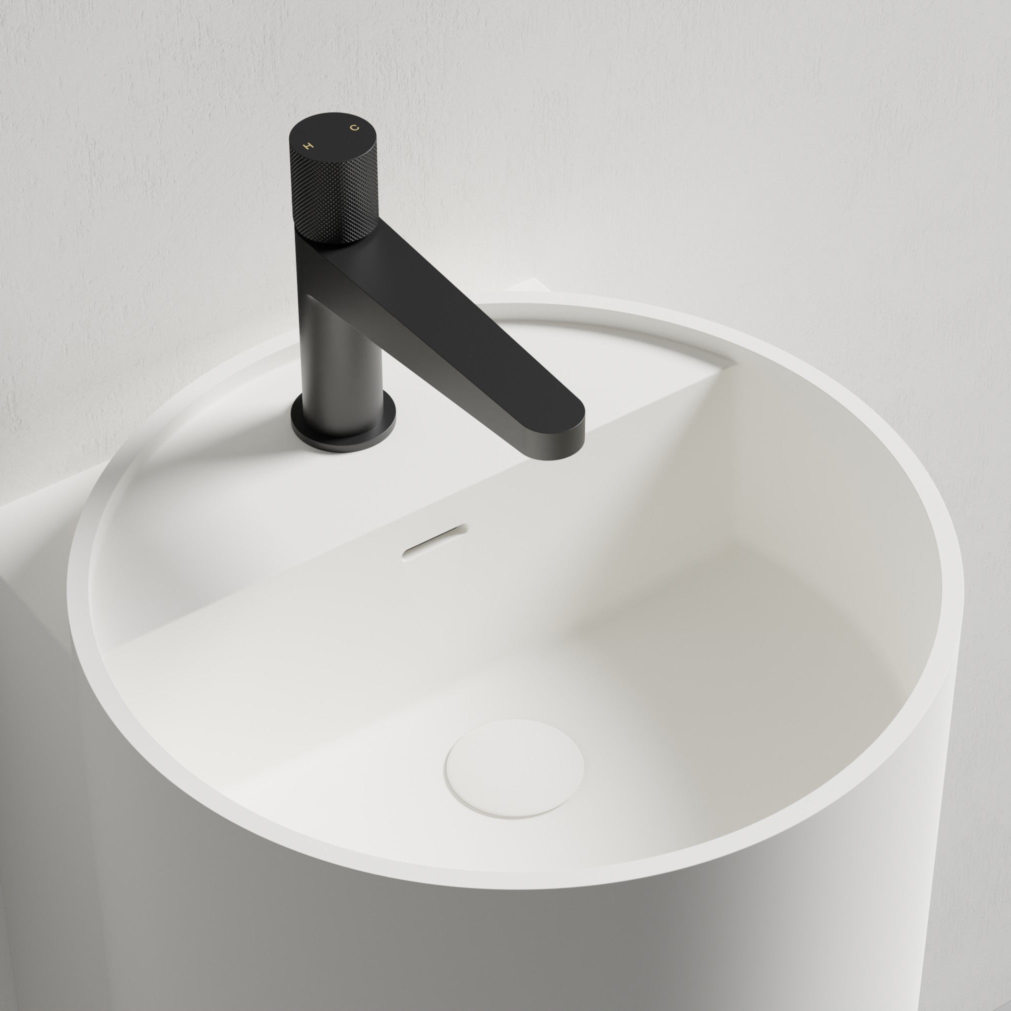 Wall-mounted washbasin NT2440 in mineral cast
