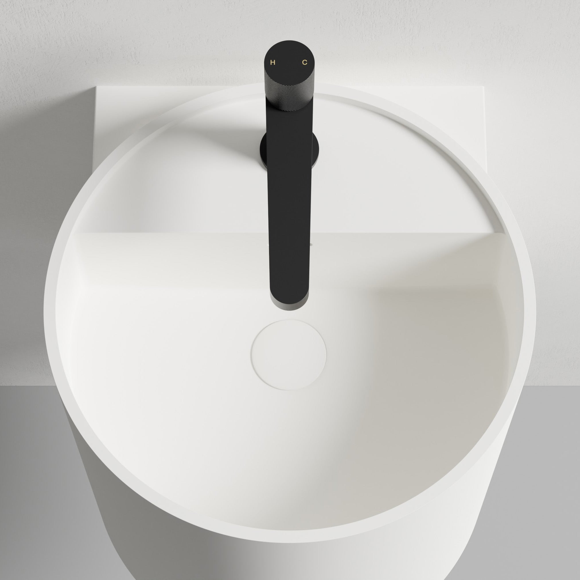 Wall-mounted washbasin NT2440 in mineral cast