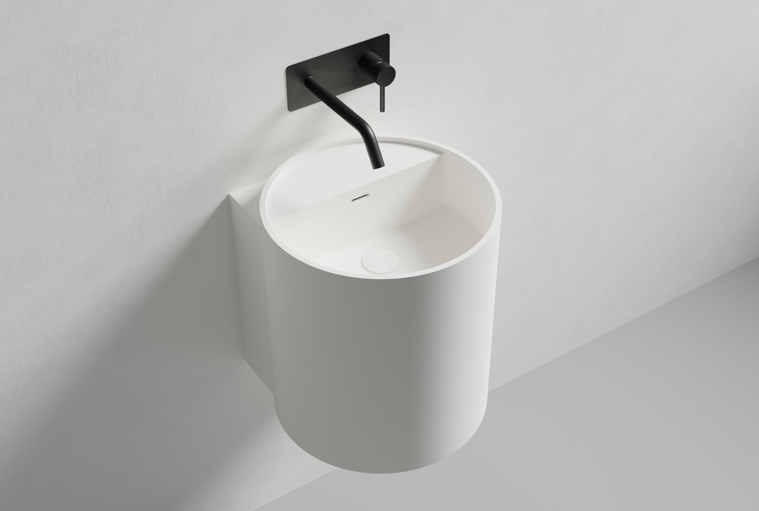 Wall-mounted washbasin NT2440 in mineral cast
