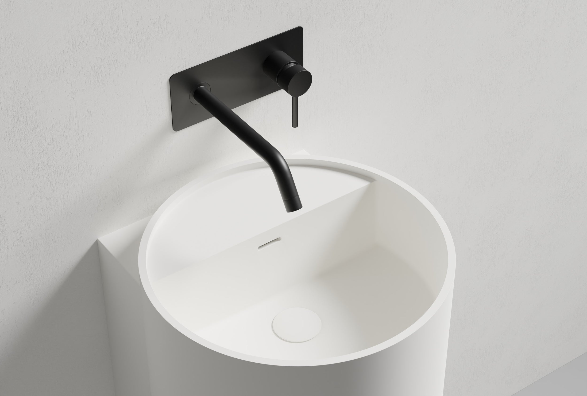Wall-mounted washbasin NT2440 in mineral cast
