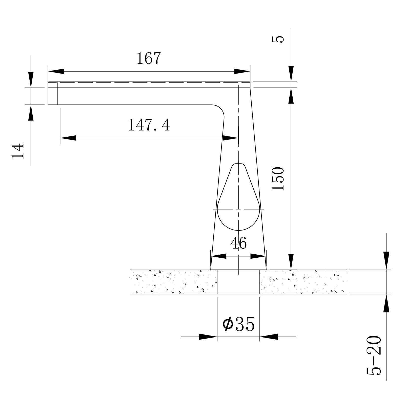 Waterfall Basin Mixer Tap with Glass Cover NT7320