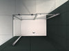 Shower tray 100 x 90 cm - rectangle design - with waste fittings 