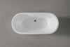 Freestanding Bathtub ROMA PLUS 2.0 Acrylic Glossy White