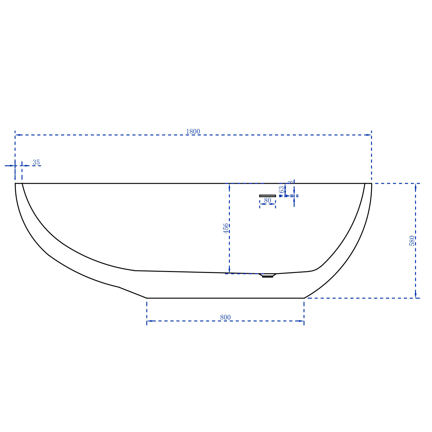 Freestanding bathtub VENETO - acrylic