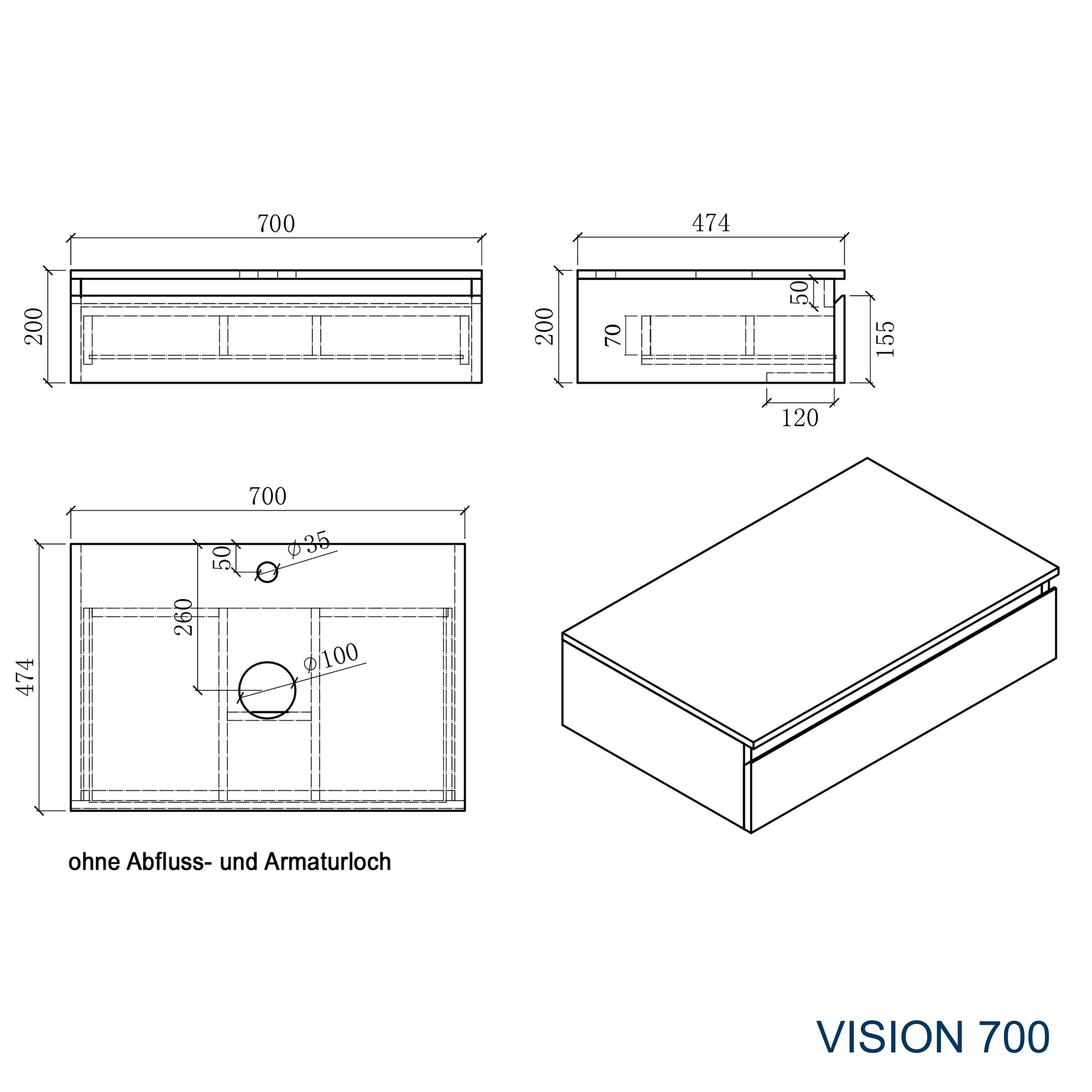 Bathroom furniture Vision 700