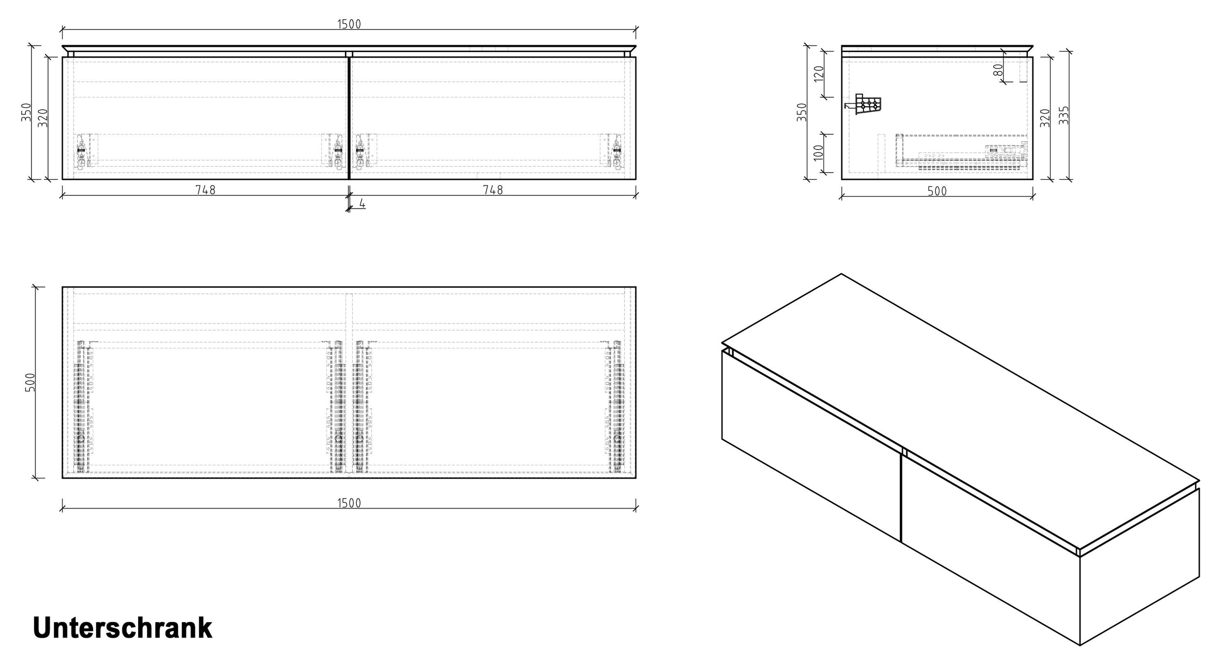 Spring 1500 vanity unit