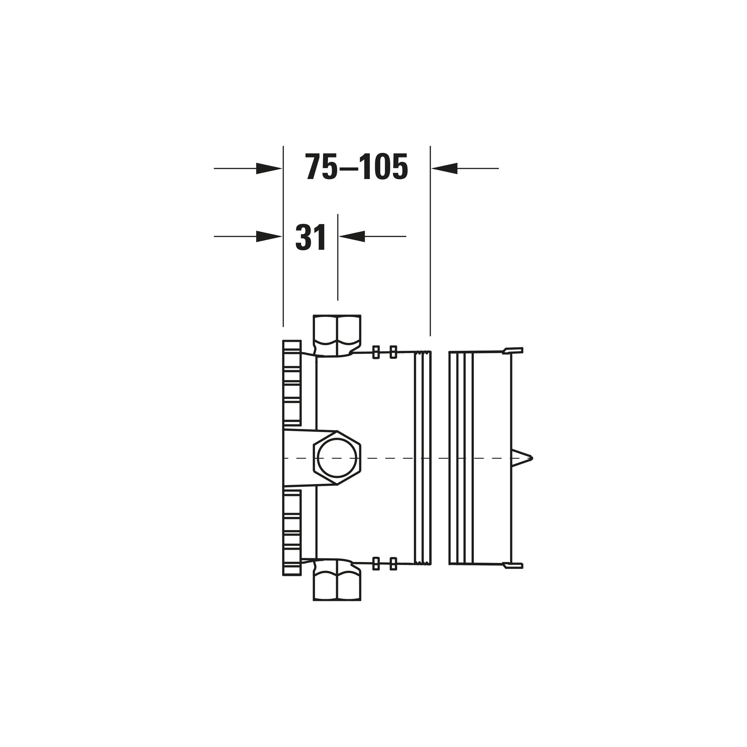 Duravit Tulum concealed shower mixer 