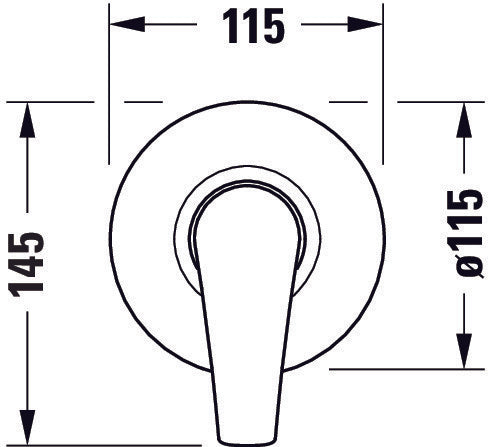 Duravit DuraVelez concealed shower mixer with shower head