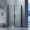 Corner shower enclosure EX416S Black - NANO coating - tempered glass -  100 x 100 x 195 cm