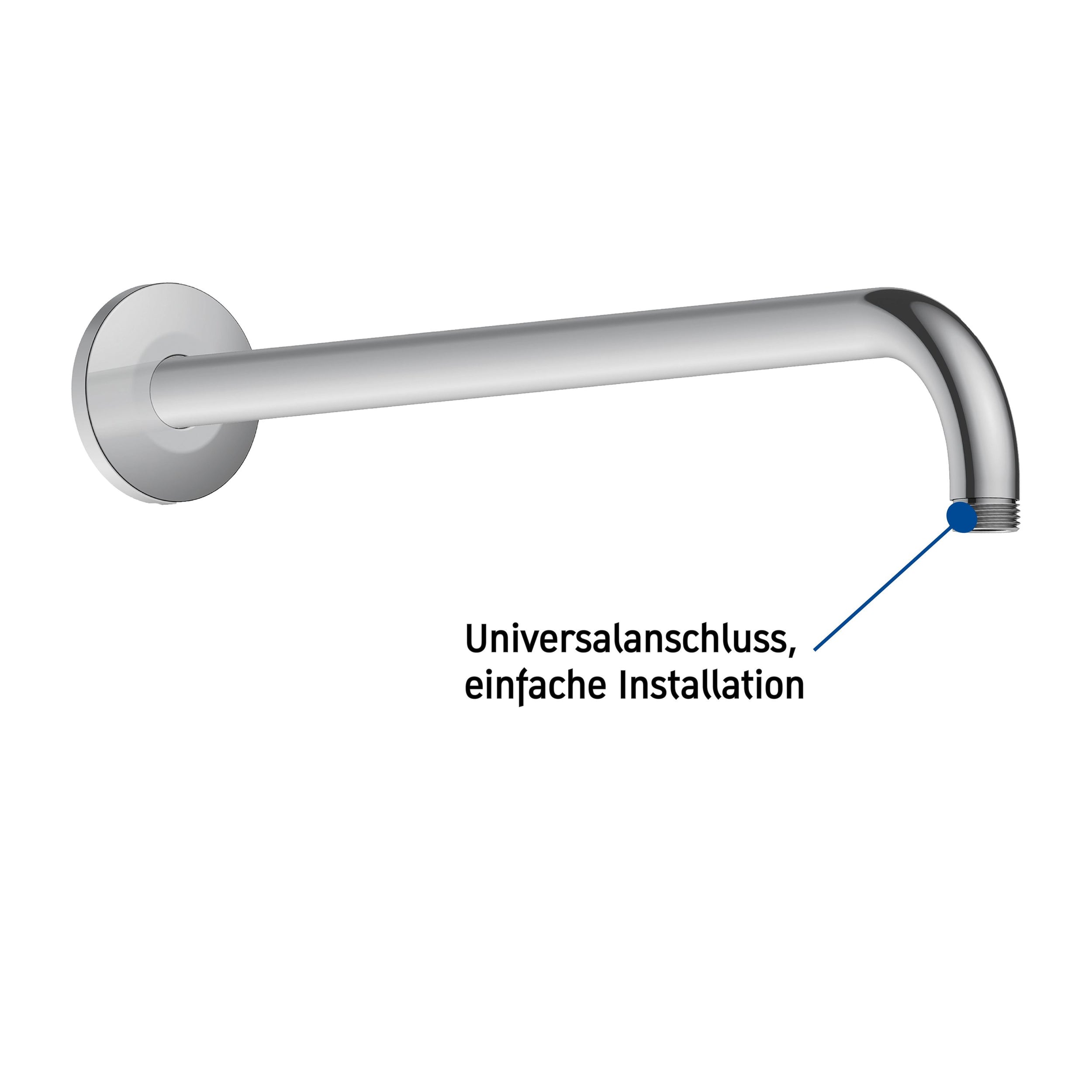 Duravit C.1 concealed shower system with rain shower - incl. hand shower and wall connection elbow