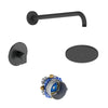 Duravit Tulum concealed shower mixer with rain shower in black matt - incl. shower arm & Bluebox