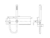 Wall connection bend CZT050-1 with shower holder