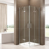 Corner shower enclosure  EX809 - frameless - 6mm tempered glass NANO coating - 100 x 100 x 195 cm