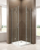 Corner shower enclosure  EX809 - frameless - 6mm tempered glass NANO coating - 80 x 80 x 195 cm