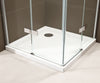 Corner shower enclosure  EX809 - frameless - 6mm tempered glass NANO coating - 90 x 90 x 195 cm