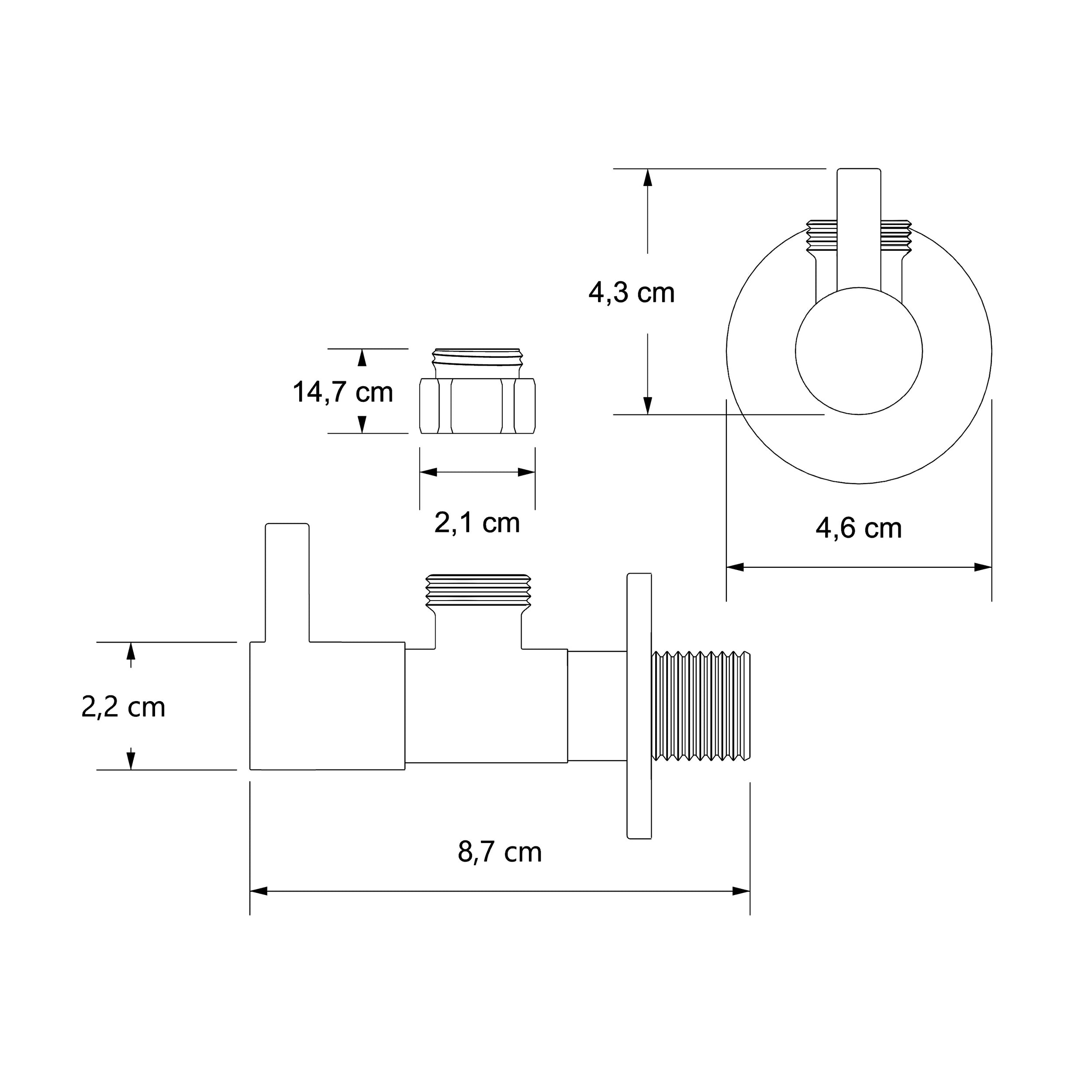 Design angle valve 2-pack