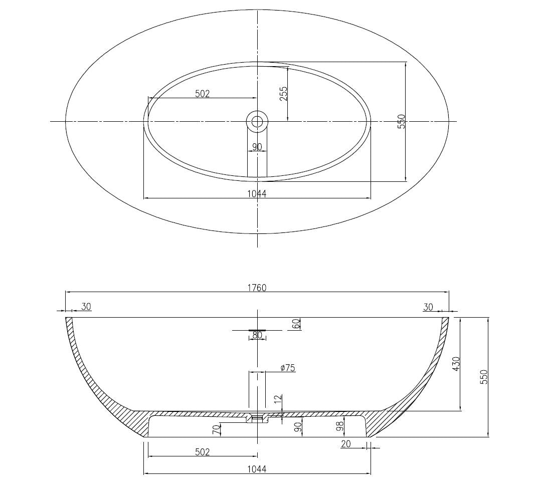 Freestanding bathtub RELAX