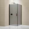 Matt Black Pivot Door Corner Shower Enclosure NT416