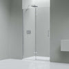 Niche shower with hinged door on fixed panel NT403