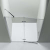 Niche shower with hinged door on fixed panel NT403