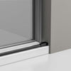 Niche shower with sliding door NT806 FLEX Black matt - Nano Grey glass - glass thickness selectable