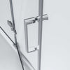 Niche shower with hinged door on fixed panel NT403