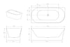 Free-standing bath NOVA SLIM LINE