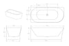 Free-standing bath NOVA SLIM LINE