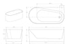 Freestanding bathtub ONDA CORNER