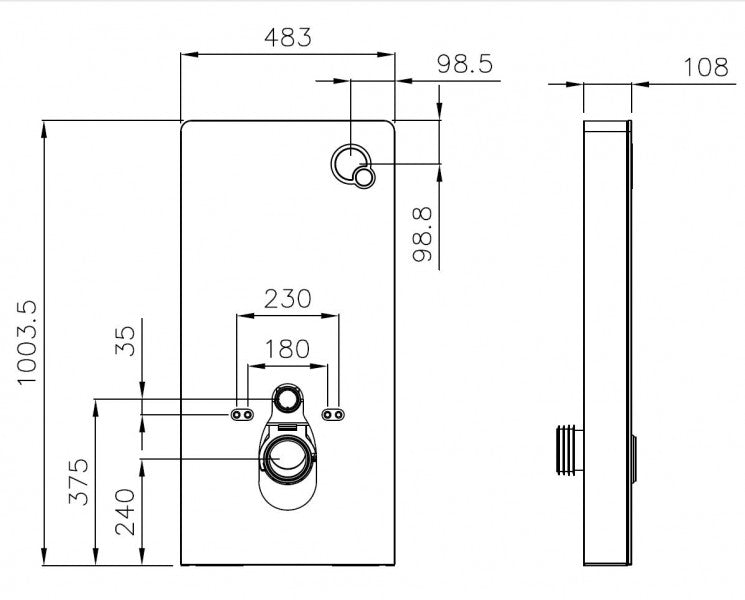WC complete package 45: WC B-8030R Black