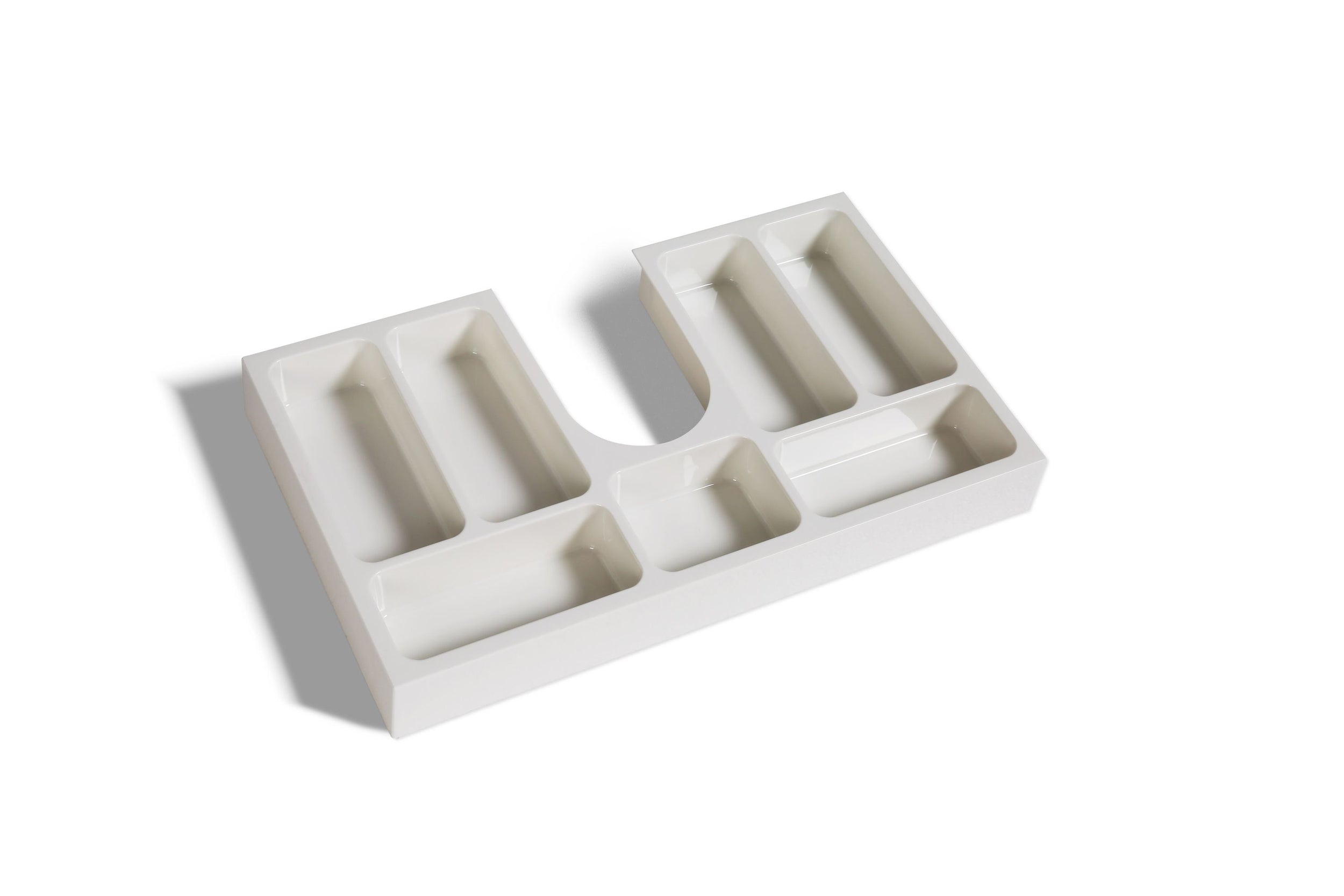 Cosmetic drawer insert for bathroom furniture