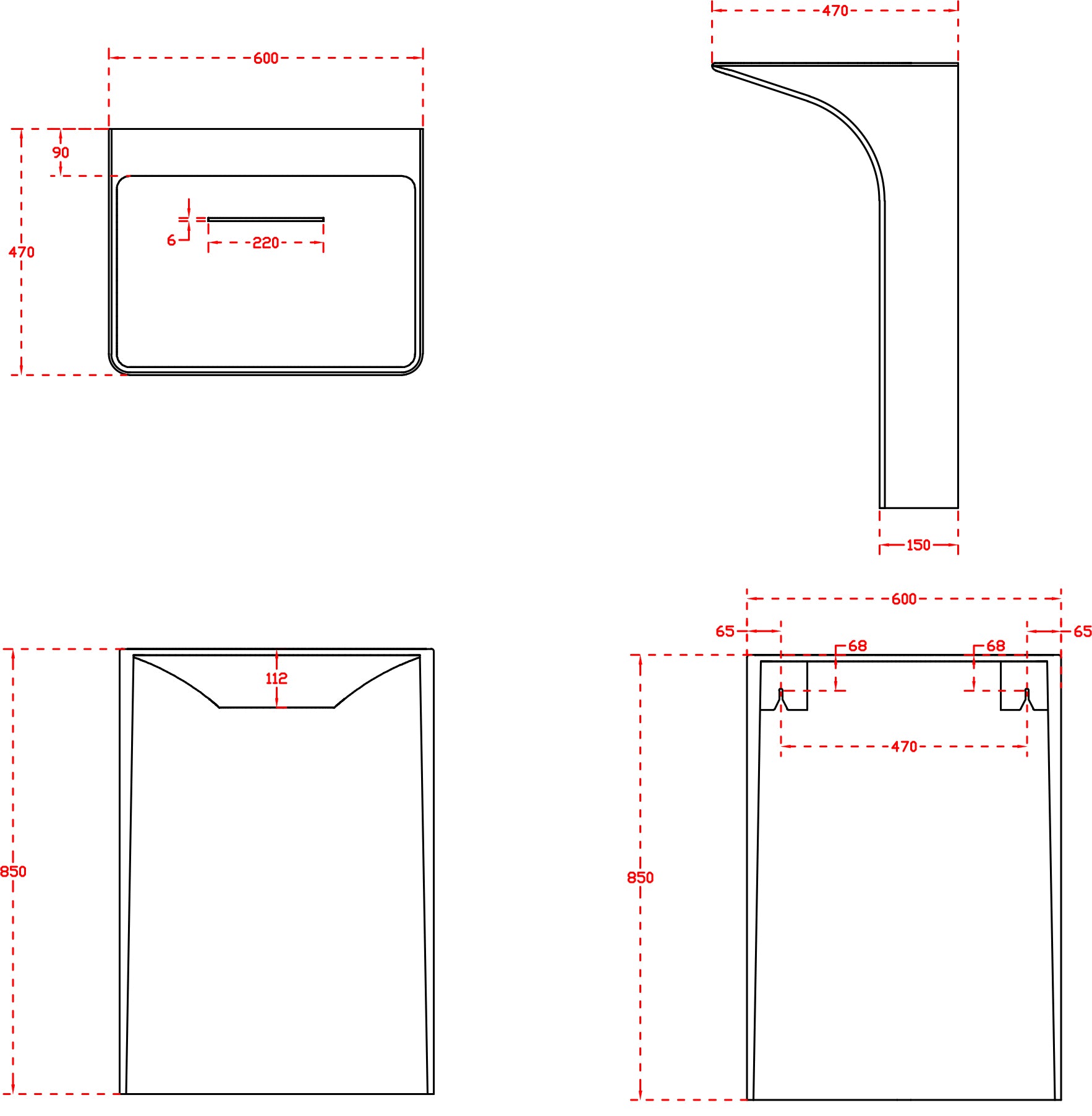 Freestanding washbasin TWZ29