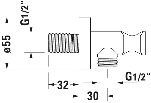 Duravit C.1 concealed shower system with rain shower - incl. hand shower and wall connection elbow