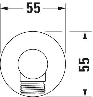 Duravit C.1 concealed shower system with rain shower - incl. hand shower and wall connection elbow