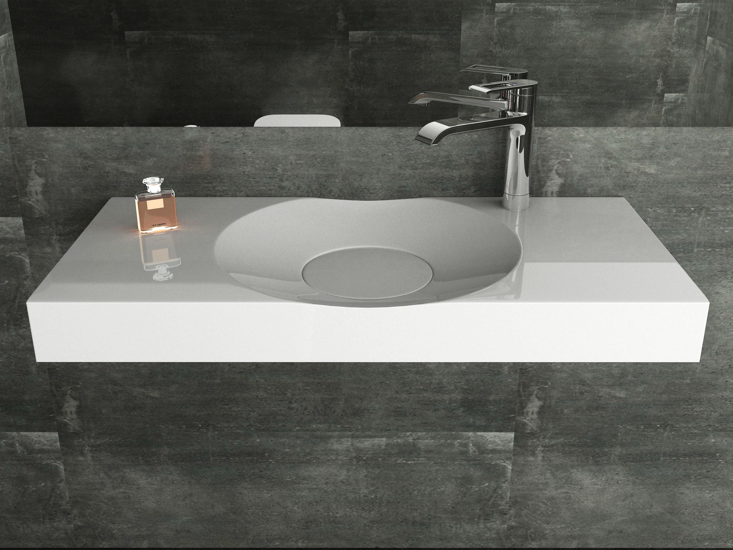 Wall-mounted washbasin Countertop basin BS6059 in cast marble