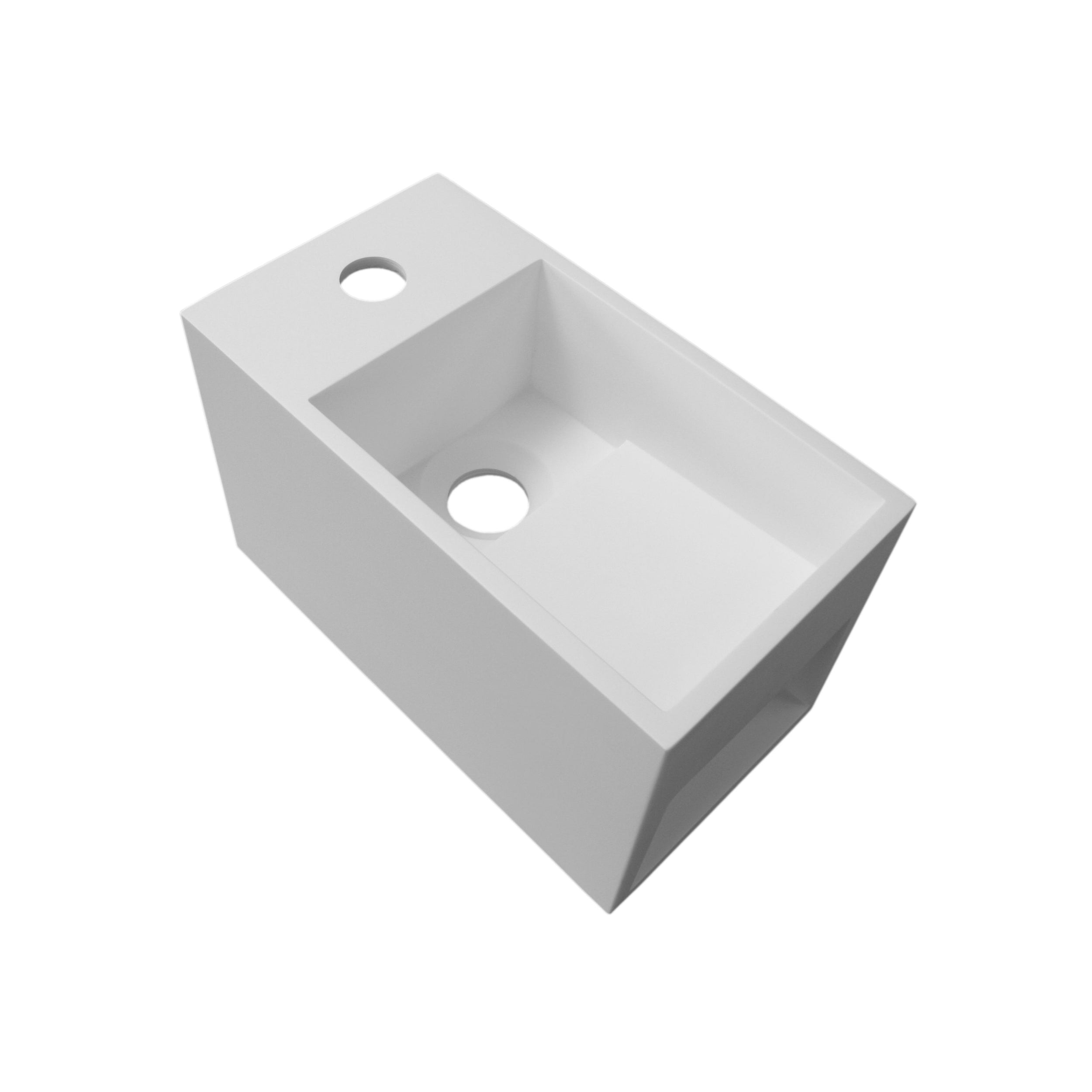 Wall-mounted washbasin PB2046 made of mineral cast - 33 x 18 x 20.5 cm