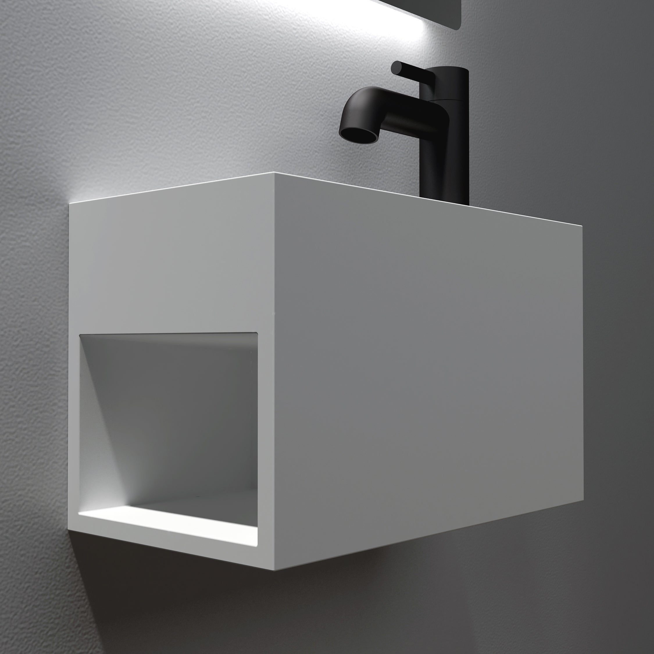 Wall-mounted washbasin PB2046 in mineral cast