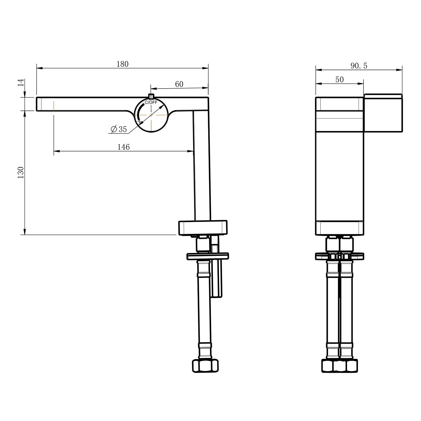 Single-lever washbasin mixer tap  NT3110C