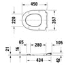 Duravit Univavo universal toilet seat with soft-close 