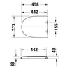 Duravit Univavo universal toilet seat with soft-close 